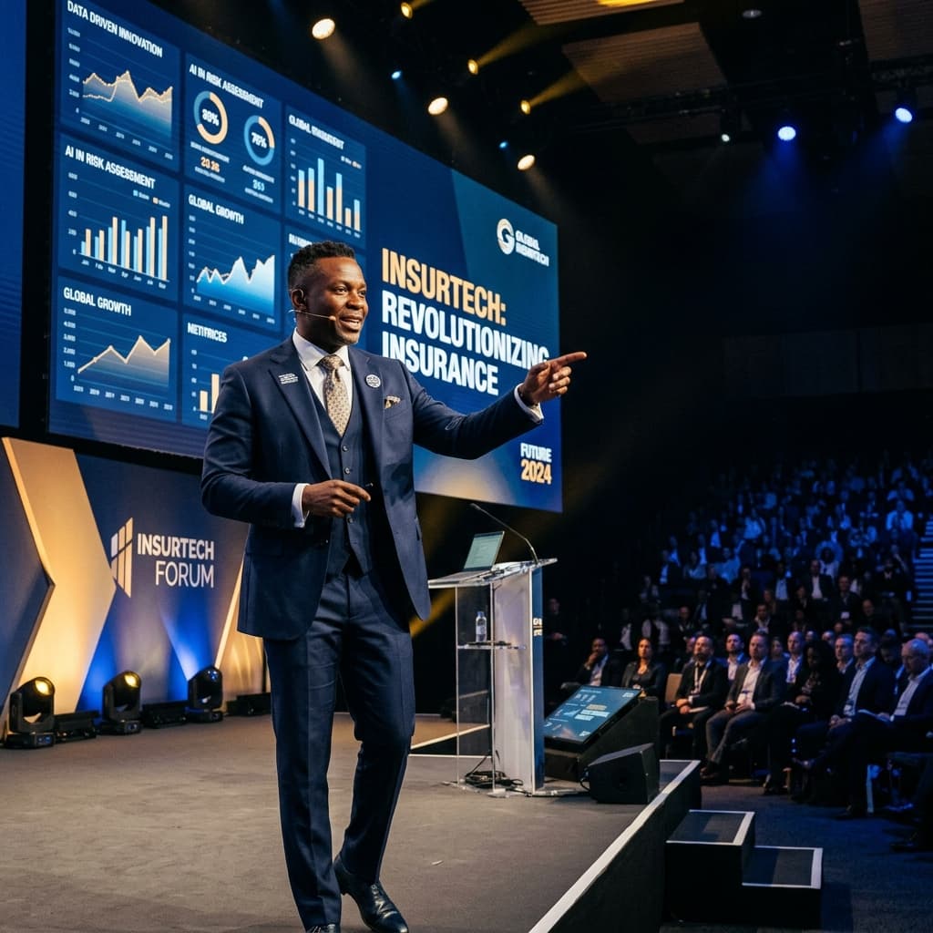 Insurance technology conference with Black African professionals